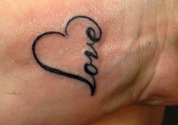 heart shaped tattoo