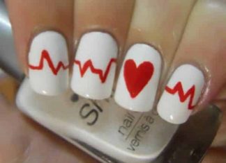 11 Funky and Sweet Heartbeat Nail Design Ideas
