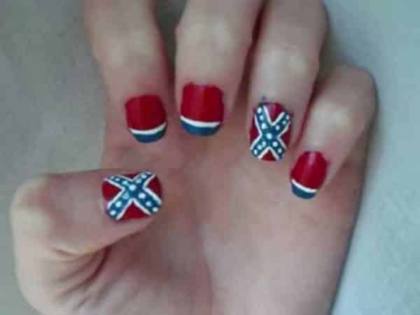 rebel flag nails
