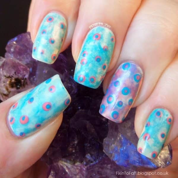 13 Examples of Gorgeous Watercolor Nails watercolor nails 14