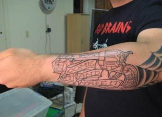 12 Hard Core Gun Tattoo Designs for Men