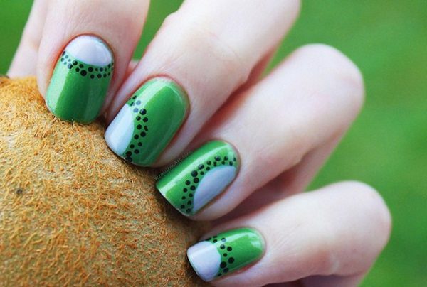 15 Fruity Kiwi Nails kiwi nails 11