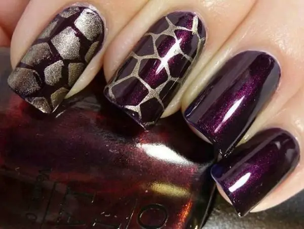 purple nail art designs
