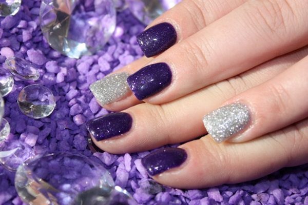 purple nail art designs