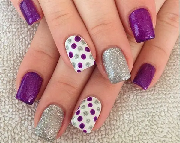 purple nail art designs