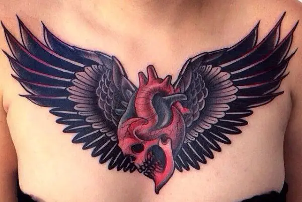 anatomical heart tattoo