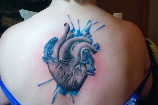 anatomical heart tattoo