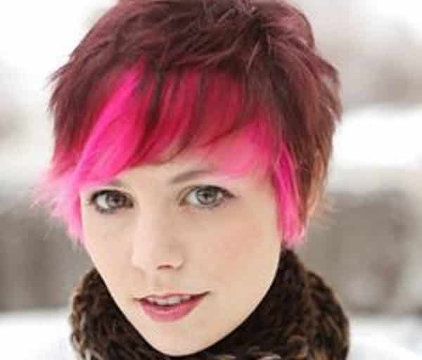 bright hair color ideas for bangs
