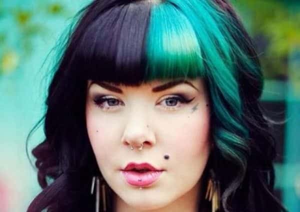 bright hair color ideas for bangs