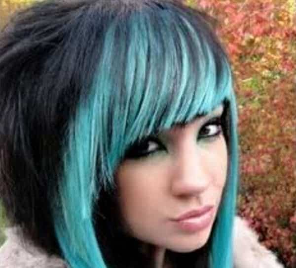 bright hair color ideas for bangs