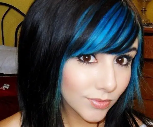 bright hair color ideas for bangs