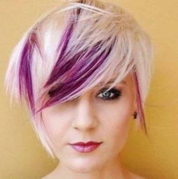 bright hair color ideas for bangs