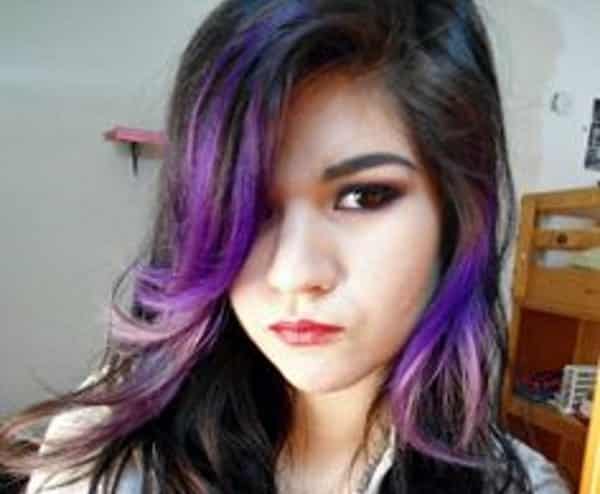 bright hair color ideas for bangs
