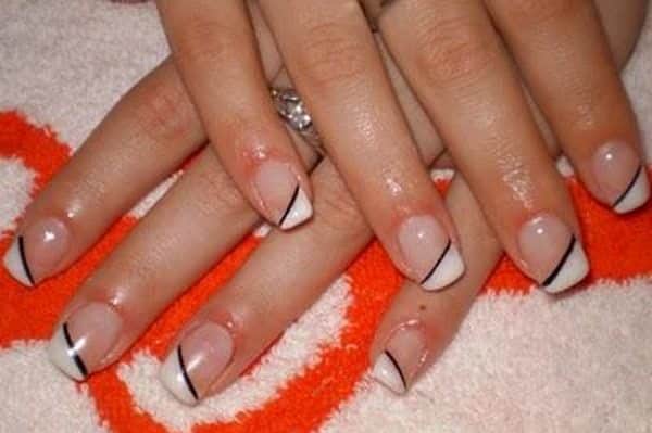 diagonal tip nail art