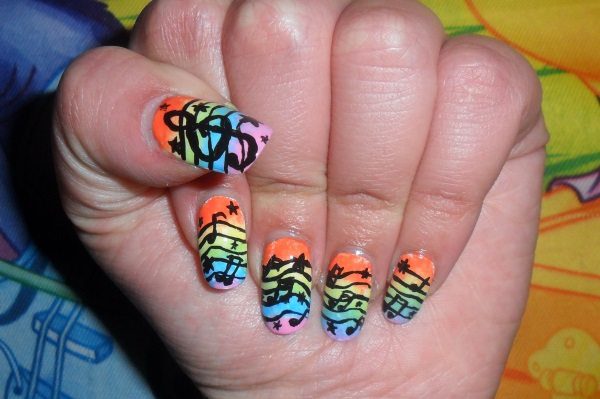	music note nail art ideas	
