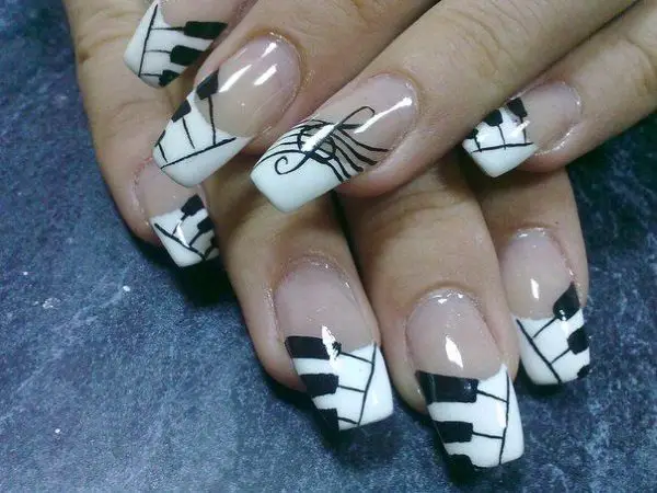 	music note nail art ideas	