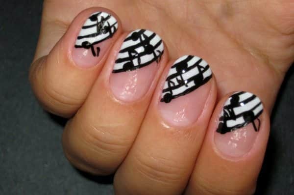 	music note nail art ideas	