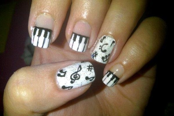 	music note nail art ideas	