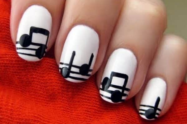 	music note nail art ideas	