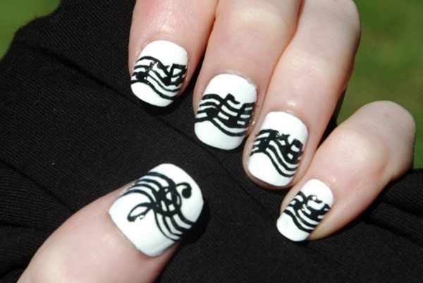 	music note nail art ideas	