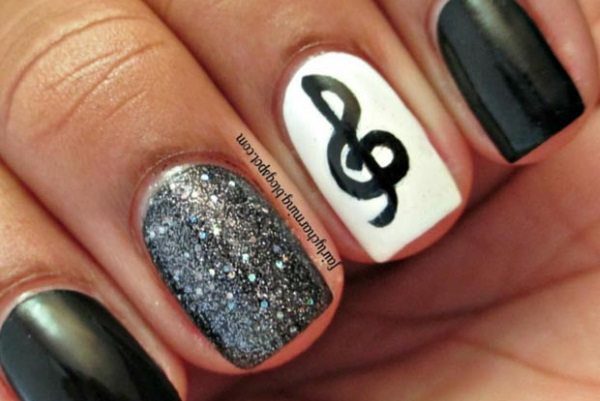 	music note nail art ideas	