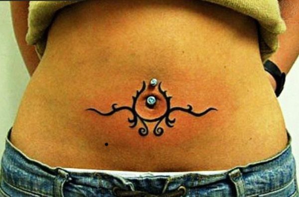 25 Strange and Unconventional Belly Button Tattoos