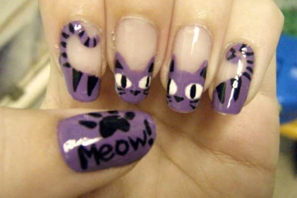 cat nail art