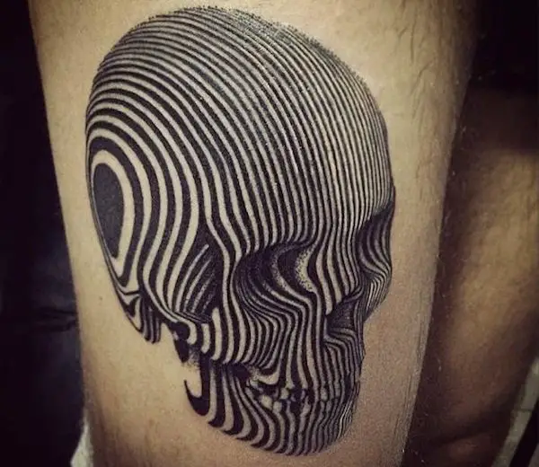 creative skull tattoo