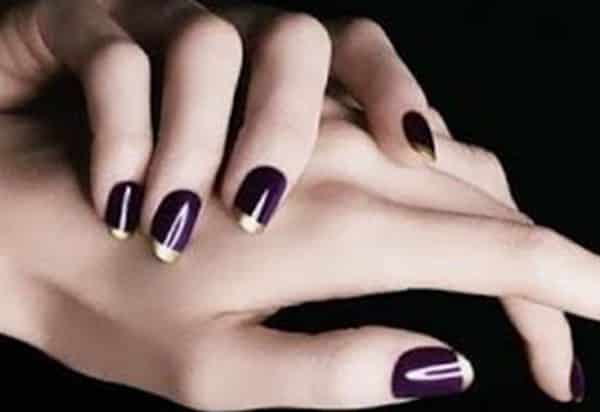 dark purple nail art