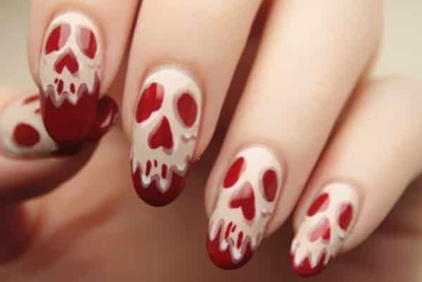 skeleton nail art designs