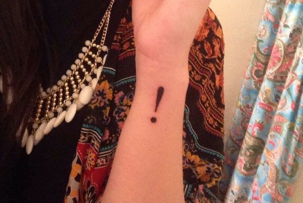 exclamation mark tattoo designs