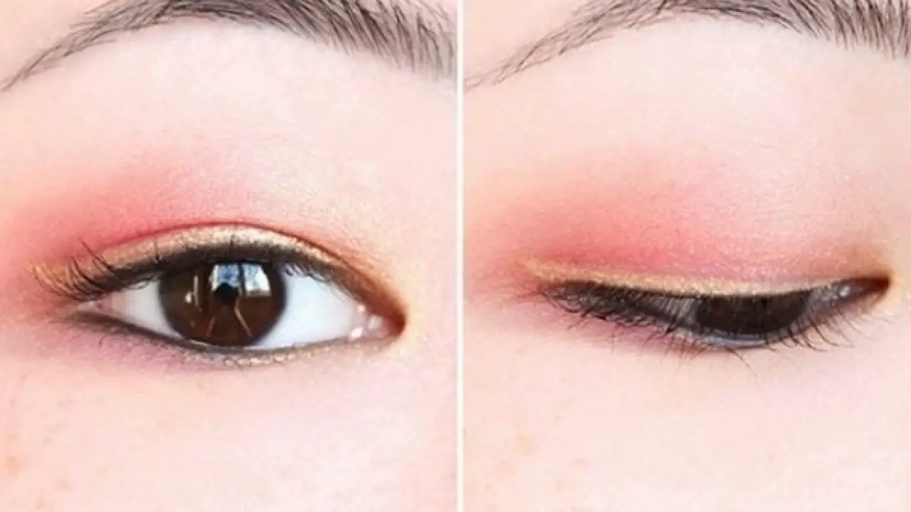 light red eyeshadow