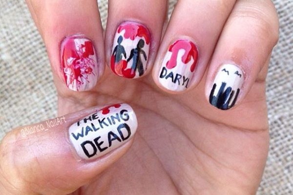 walking dead nail art