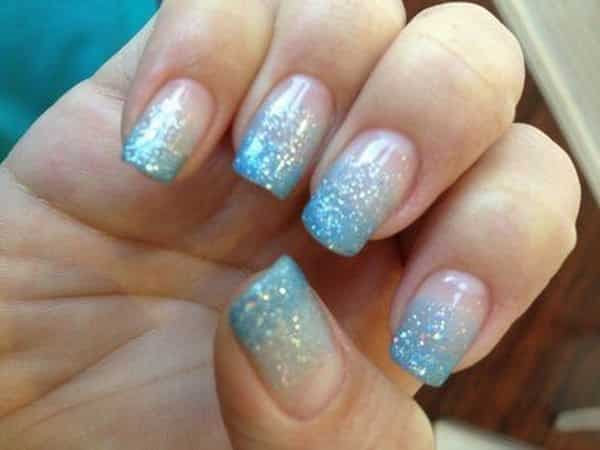 blue winter nails