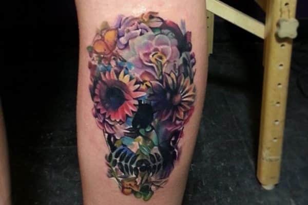 cute skull tattoo