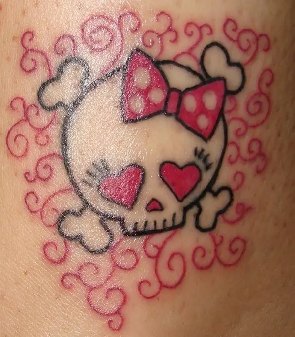 cute skull tattoo