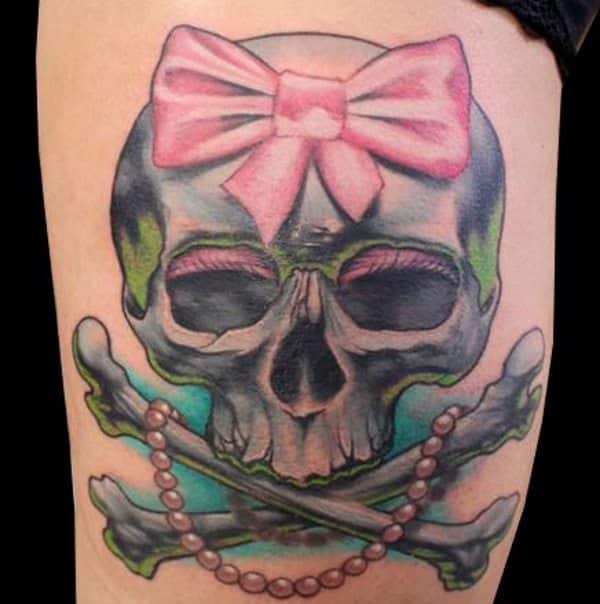 cute skull tattoo