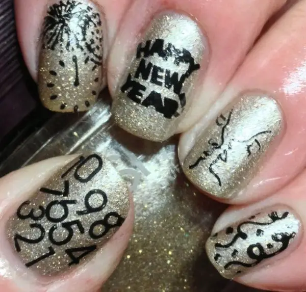 new year nail art