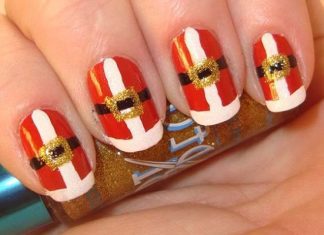 11 Fun and Simple Santa Nail Art Designs