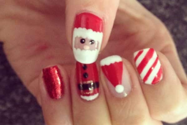 santa nail art