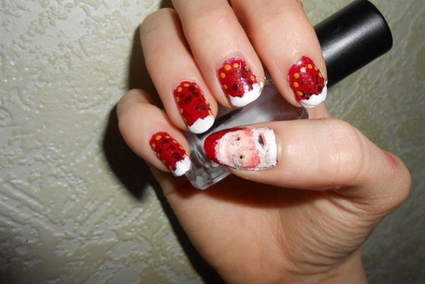 santa nail art