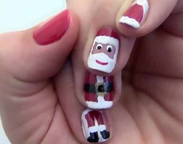 santa nail art