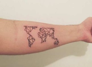 20 Terrific World Map Tattoo Design Ideas