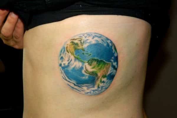 world map tattoo design