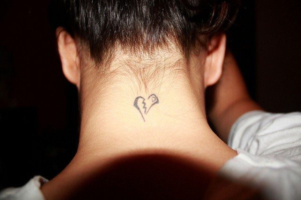 broken heart tattoo design