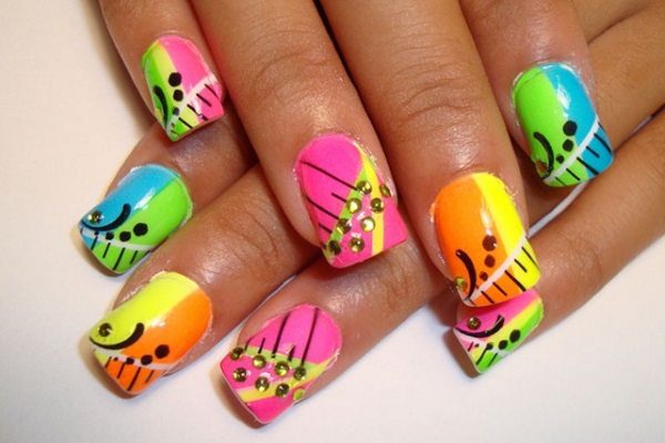 14 Bright And Colorful Nail Art Designs To Try
