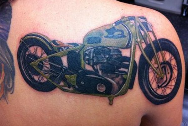 motorcycle tattoo design