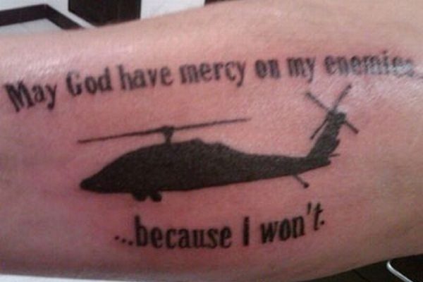 helicopter tattoo design