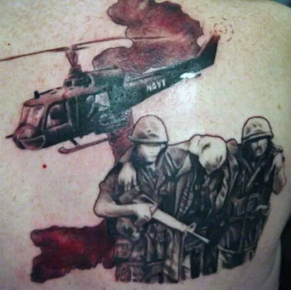 helicopter tattoo design