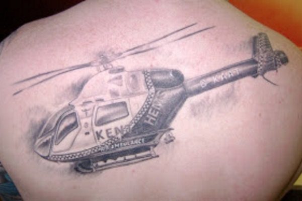 helicopter tattoo design